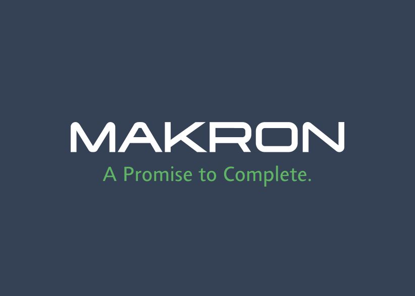 Makron logo and slogan MAKRON – A Promise to Complete.